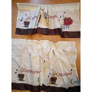 3pc Curtain Set Coffee Latte Cappuccino BETTER HOMES & GARDENS For (1) Window